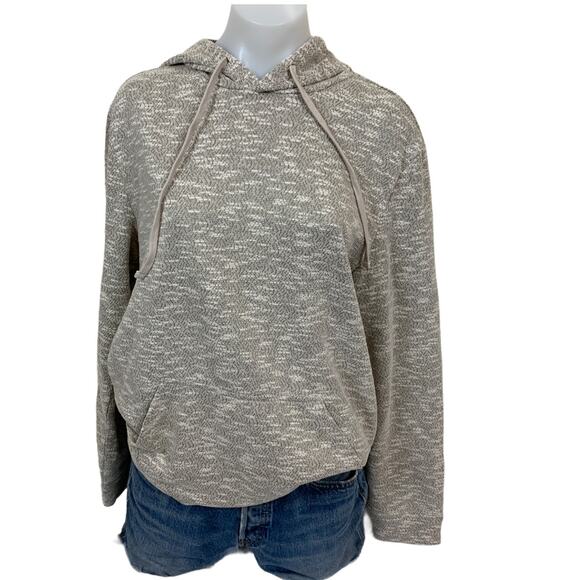 Onia Oatmeal Knit Hoodie Sweatshirt SMALL Beach Quiet Luxury Oversize Luxury NEW - Picture 1 of 6